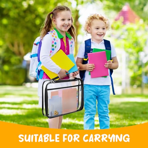 8-Pack Clear Toy Storage Bags with Handles, Waterproof PVC Organizer for Kids