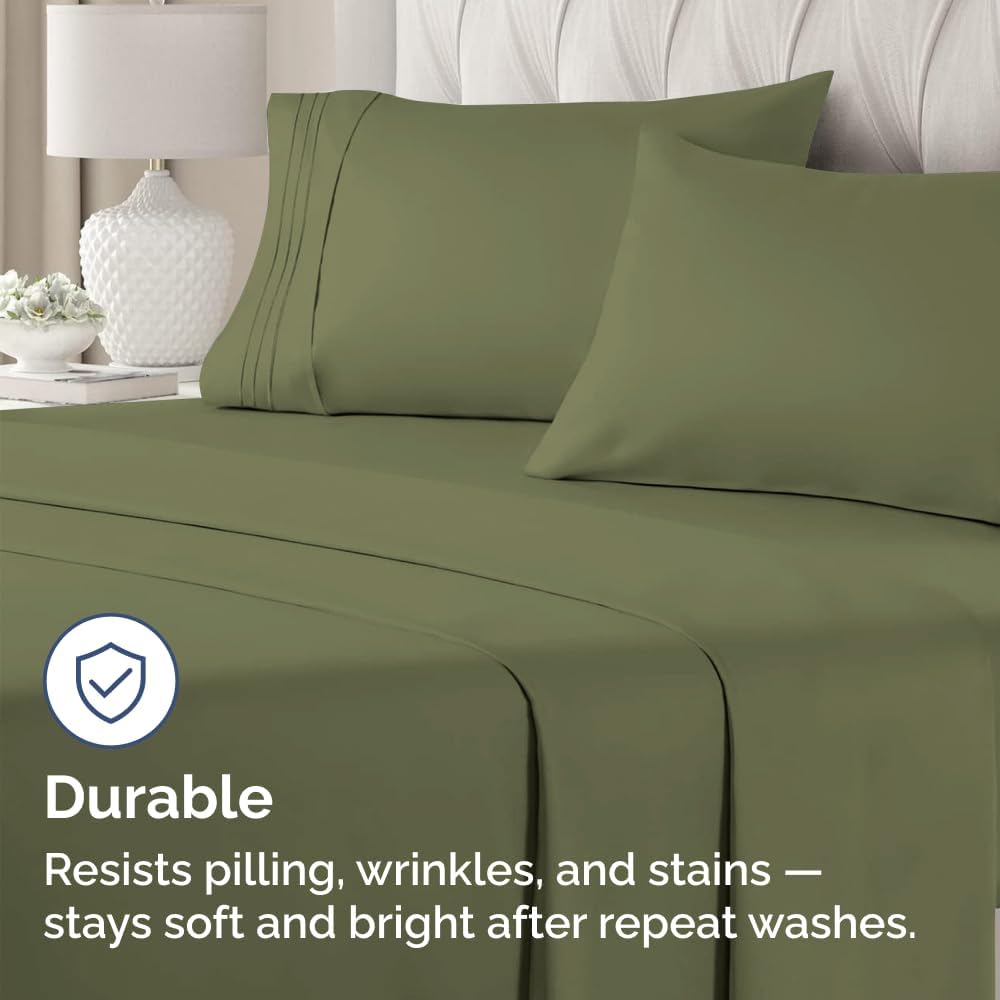 Skiennix Standard Pillow Cases Set of 4 | Ultra Soft Hotel Quality Covers - Machine Washable Sage Green