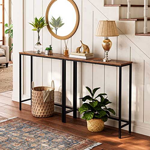 Narrow Console Table - 29.5-Inch Thin Sofa Table for Entryway & Hallway