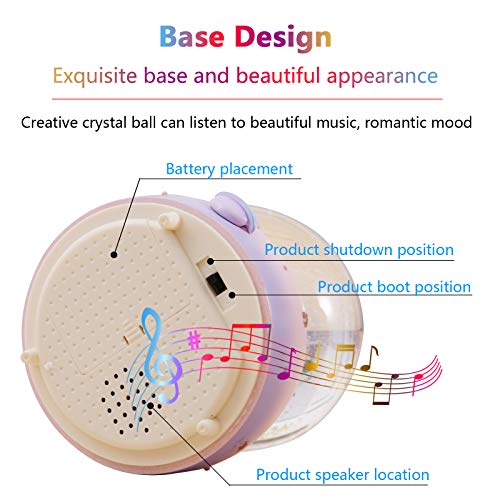 Unicorn Musical Snow Globe with Auto Snowfall and 7-Color LED Light