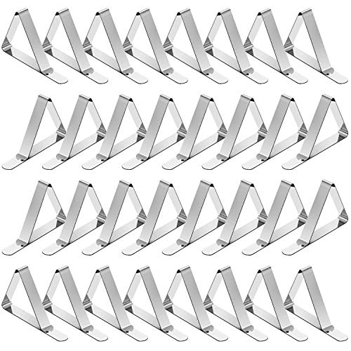 32-Pack Stainless Steel Tablecloth Clips for Picnic and Outdoor Tables