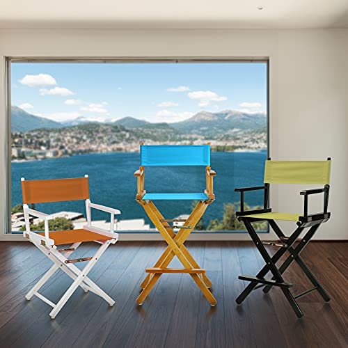 Solid Wood Director's Chair, Foldable Portable Chair - 18-Inch Height