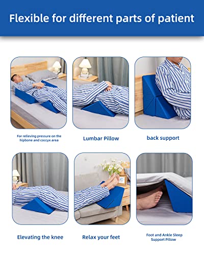 3-in-1 Wedge Pillow Set for Side Sleeping & Back Pain Relief