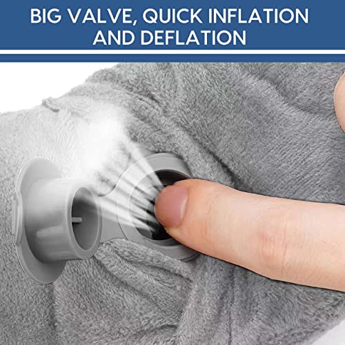 Inflatable Travel Pillow with Soft Velvet Washable Cover