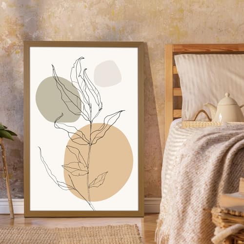 HLiWEGNS Light Brown 16x24 Poster Frame Set of 3 - Rustic Wall Gallery Frames