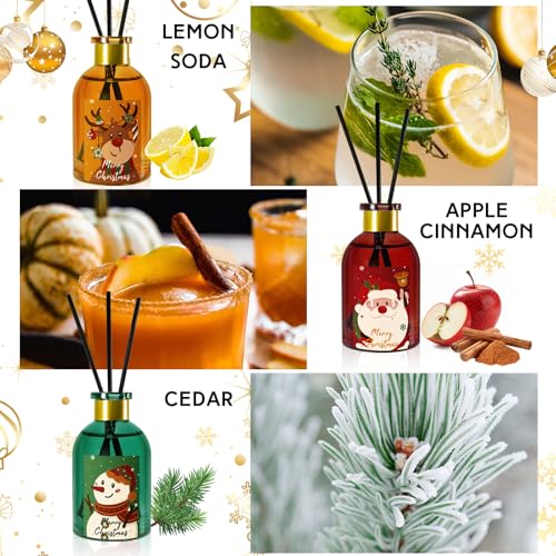 Christmas Reed Diffuser Set with 18 Sticks (5.3 Fl.oz)