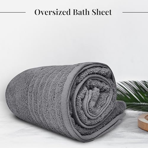 Jumbo Cotton Bath Sheet 40 x 80 Inches - Extra Large & Quick Dry