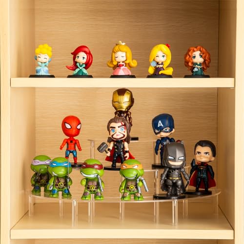 3-Tier Acrylic Display Risers, Half Moon Perfume and Cupcake Stand Organizer
