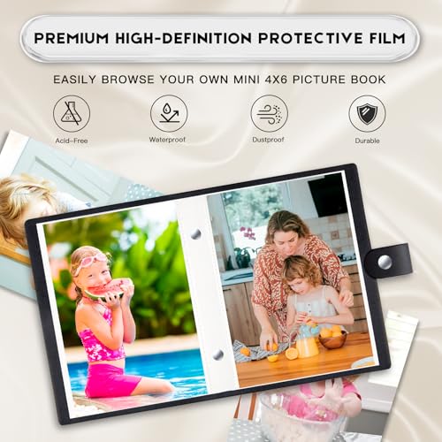 Small Photo Album 4x6 Set - 2 Pack Portable Mini Photo Book, 104 Photos