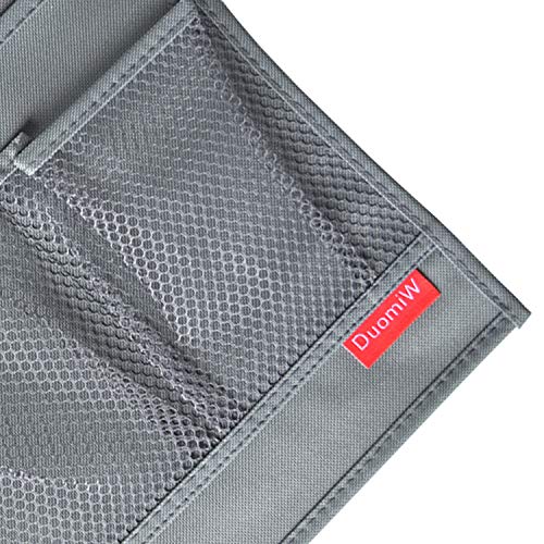 Bedside Storage Caddy Organizer for Remote, Phone, and Magazines - Grey
