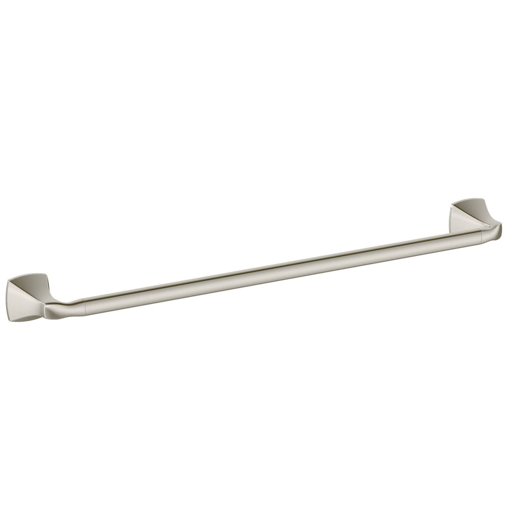 Moen Voss Brushed Nickel 24-Inch Bathroom Towel Bar, Wall Mounted Bath or Hand Hanging Rack, YB5124BN