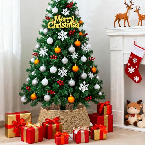 28 Inch Christmas Tree Collar - Paper Rope Woven Tree Base Cover