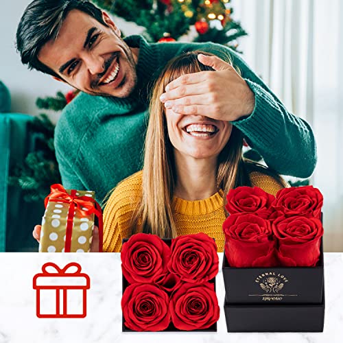 Preserved Real Rose in Gift Box - Long-Lasting Eternal Flower for Her