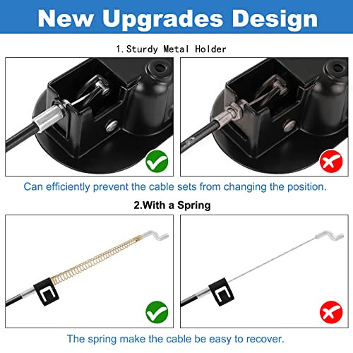 Heavy-Duty Metal Recliner Release Handle with 4.9-inch Exposed Cable