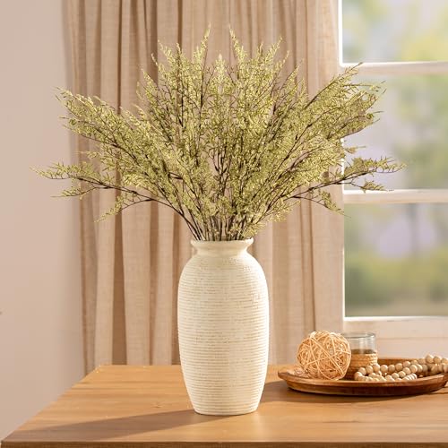 Large Ceramic Flower Vase - 12.5" Tall Rustic Farmhouse Pottery