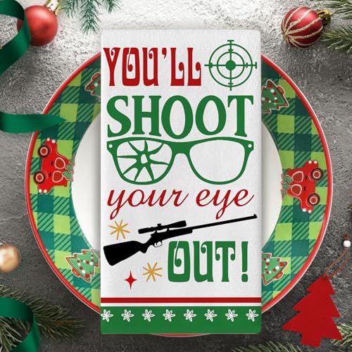 YMCAFZ Christmas Classic Movie Kitchen Dish Towels Set of 2 - Holiday Decor