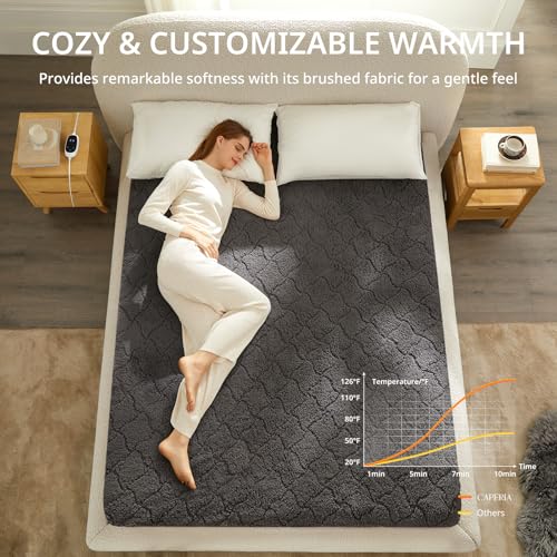 Heated Mattress Pad Twin XL - 9 Heat Settings, Deep Pocket, Machine Washable