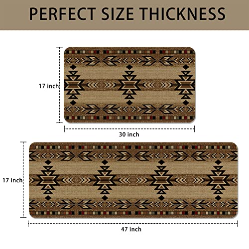 Sunflower Kitchen Rugs and Runner Set of 2, Non-Slip Boho Farmhouse Floor Mats