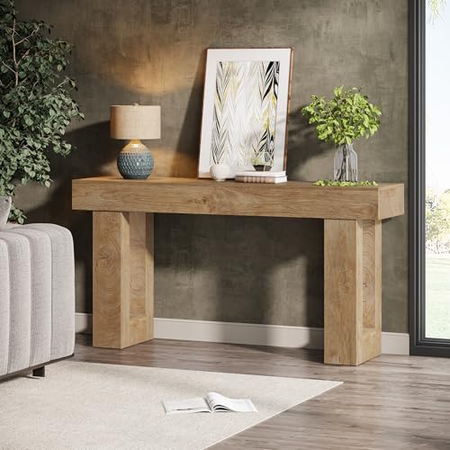 63-Inch Long Console Table, Rustic Farmhouse Entryway Sofa Table