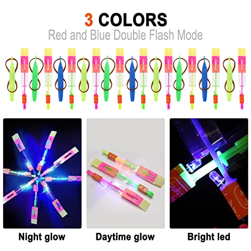 50-Piece LED Slingshot Flying Helicopter Toy Set for Kids Party Favors