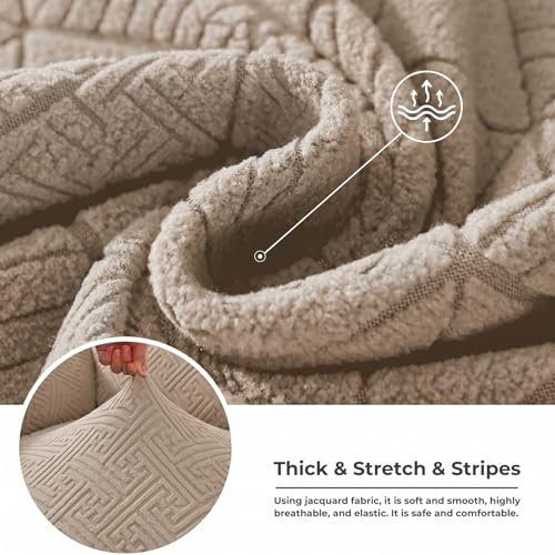 Stretch Recliner Chair Cover with Side Pockets - Washable Slipcover