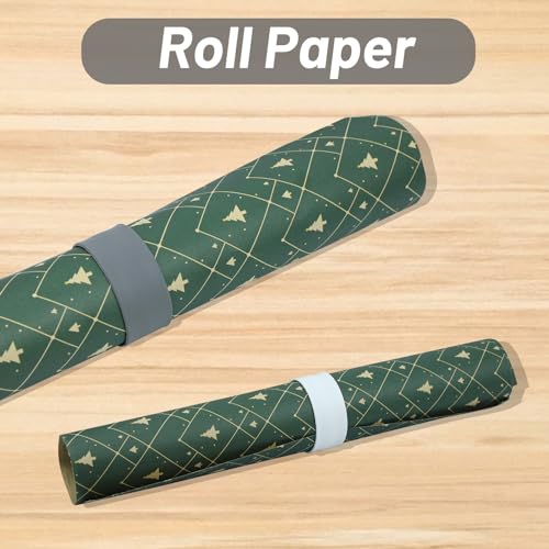 12-Piece Silicone Wrapping Paper Holders and Slap Bands for Home Storage