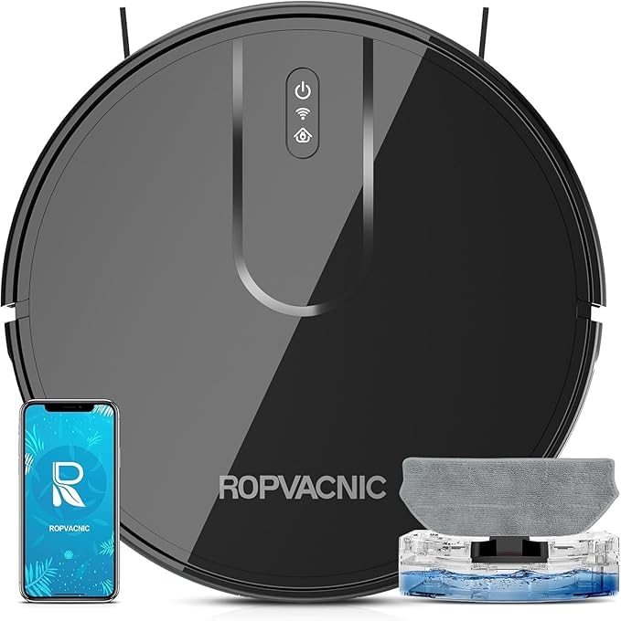 ROPVACNIC Robot Vacuum and Mop Combo 5200Pa Suction Robotic Cleaner