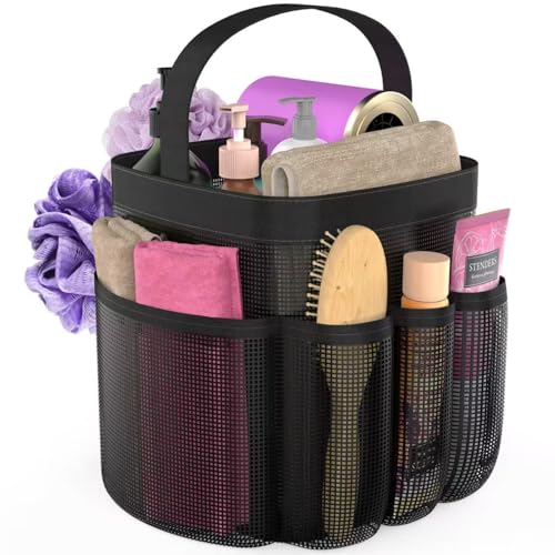 Portable Mesh Shower Caddy with 8 Pockets – Quick Dry Storage Bag