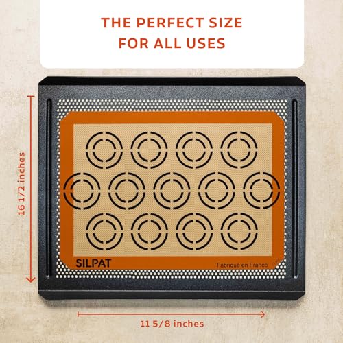 Silpat The Original Perfect Cookie Non-Stick Silicone Baking Mat, 11-5/8" x 16-1/2"