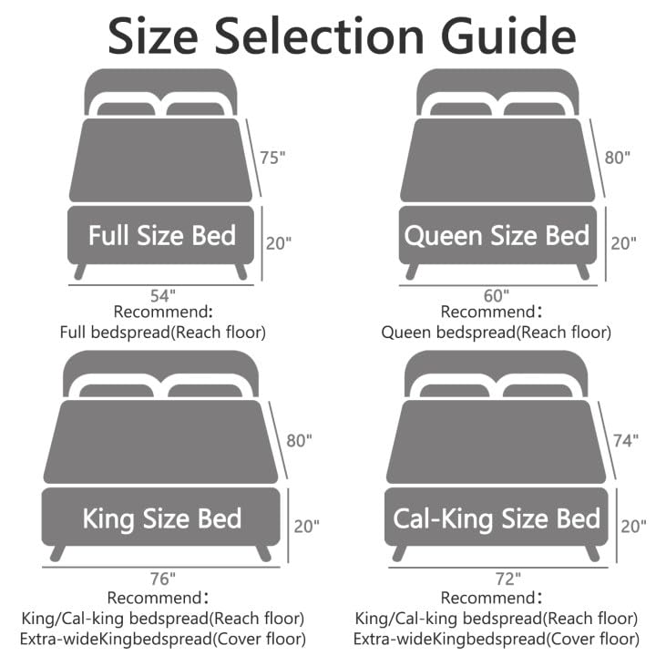 Oversized King Bedspread 128x120 - Lightweight Reversible Bedding Set - Elegant Damask Paisley Pattern