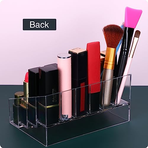 MOSIKER Clear Lipstick Organizer with 24 Slots, Vanity Makeup Storage