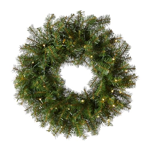 National Tree Company 24in Pre-Lit Norwood Fir Artificial Christmas Wreath