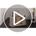 4-Piece Modern Bathroom Accessory Set, Beige Resin Organizer with Tray