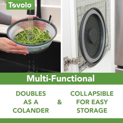 Collapsible Microwave Splatter Cover - 10.5" BPA-Free Silicone Plate Lid