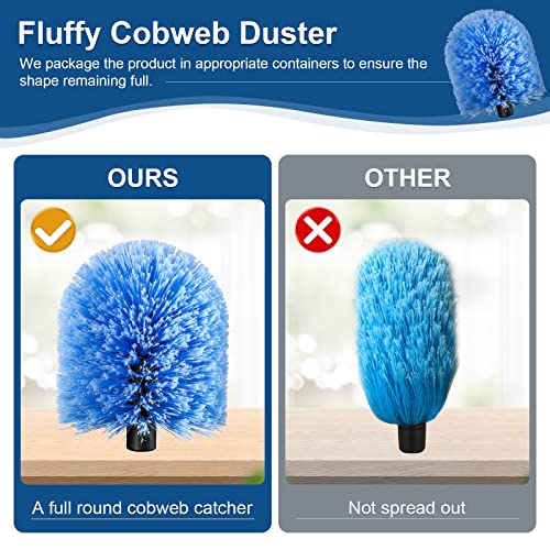 Twist-On Cobweb Duster Head Brush for 3/4 Inch Threaded Extension Poles