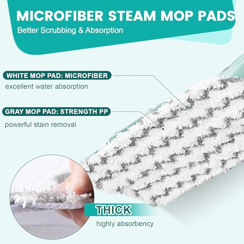 Shark Steam Mop Replacement Pads 6-Pack Reusable Microfiber S1000 Series