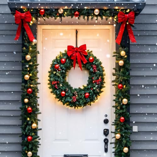Adjustable Front Door Garland Hanger (31.5"-94.5") - No-Drill Holder