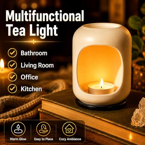 Unscented White Tea Light Candles - 25 Pack Smokeless Tealights in Aluminum Cups