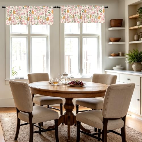 54x18 in Xmas Gingerbread Valances, 2 Pack - Wualmondor Kitchen Decor