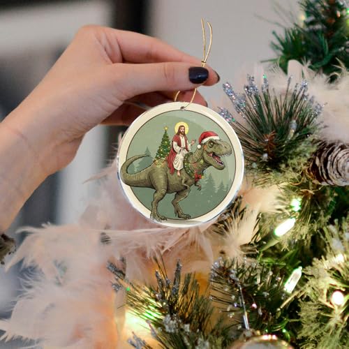 Jesus T-Rex Dinosaur Christian Christmas Ornament Keepsake