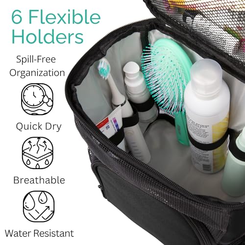 Portable Mesh Shower Caddy - Foldable Hanging Toiletry Organizer for Dorm