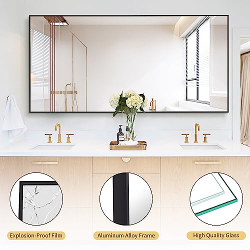71" x 31" Oversized Full Length Floor Mirror, Shatterproof Wall Mirror