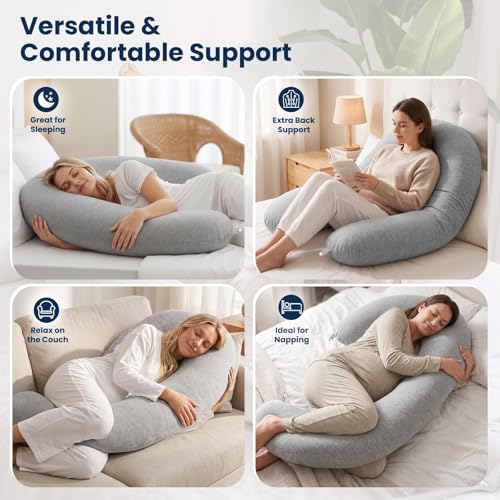 C Shaped Body Pillow for Side Sleepers - Ergonomic Memory Foam