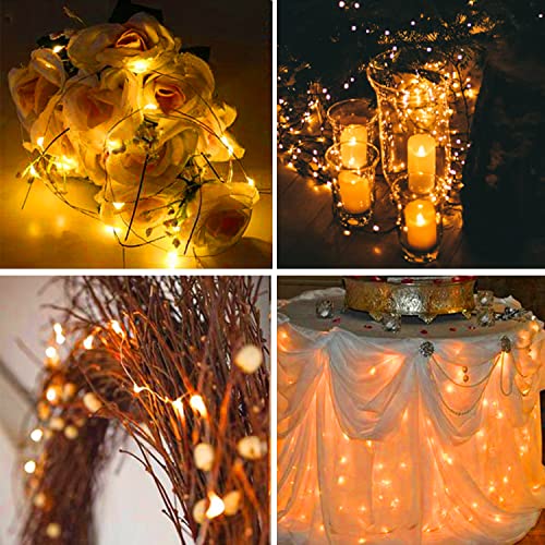 12-Pack Battery Operated Fairy Lights - 7ft 20 LED Silver Wire String Lights
