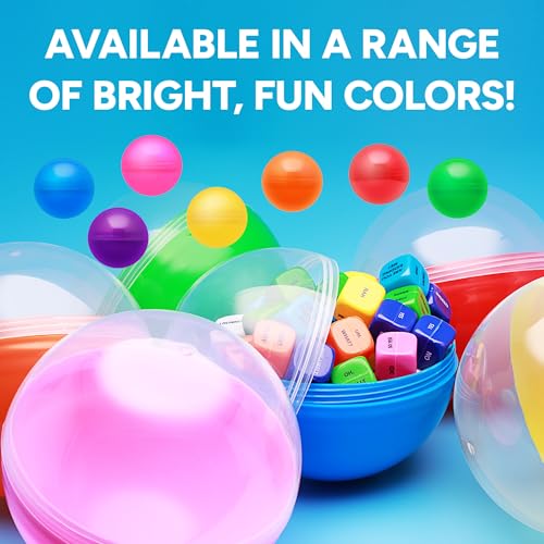 Yellow Plastic Claw Machine Capsules 6.3 Inch Jumbo Party Favor Containers - 5 pcs