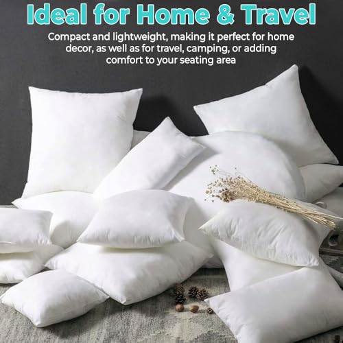 18x18 Down Alternative Throw Pillow Inserts - Set of 2 White