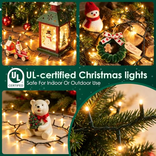 FairyGlim 2-Pack 20ft Battery Christmas String Lights 60 LEDs Warm White