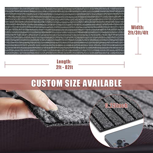 2x6 ft Indoor Outdoor Runner Rug, Non-Slip Low Profile Hallway Carpet