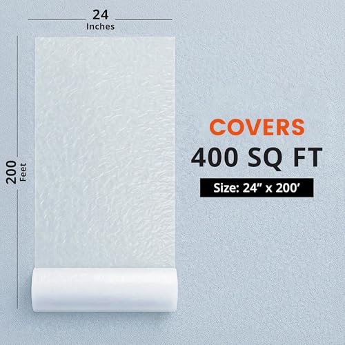 Carpet Protection Film 24" x 200' - Self-Adhesive Floor Cover