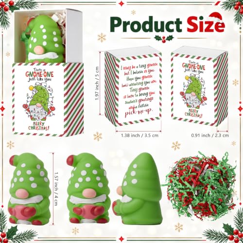 48 Sets Christmas Gnome Stress Ball Gift Boxes – 48 Gift Boxes Included (Variation: 48 / Xmas Gnome) Wettarn